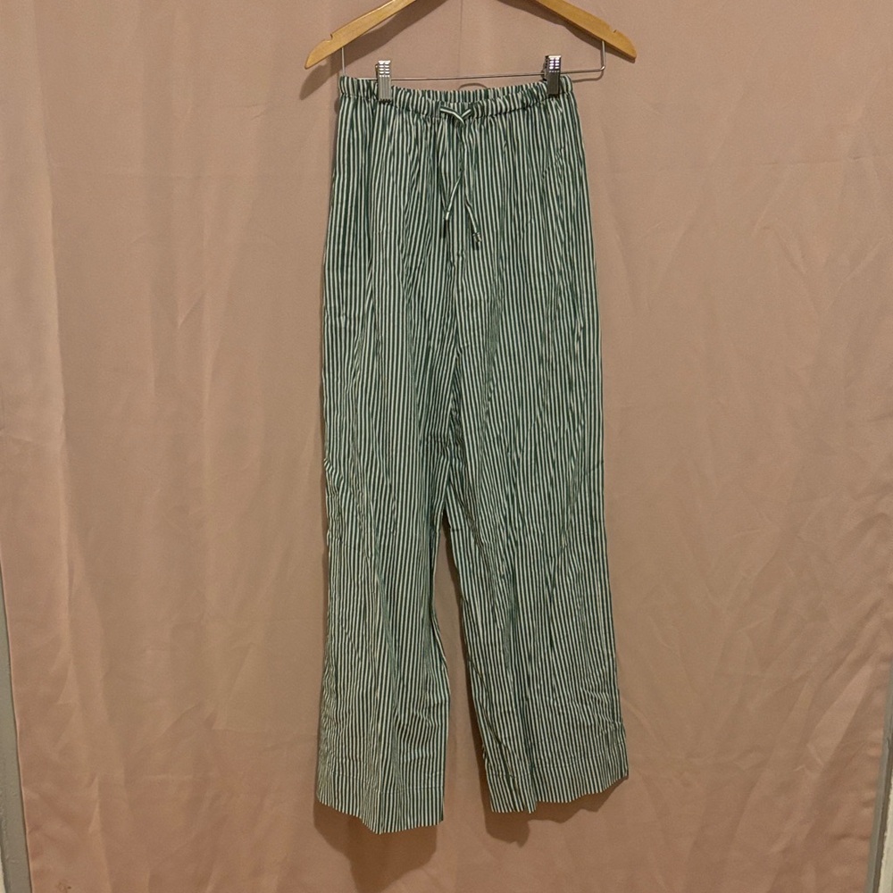WeWoreWhat Green Striped Pajama Pants